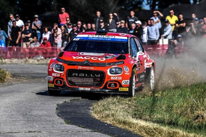 Yohan ROSSEL Sur Le Podium Avec La C3 Rally2 En Belgique